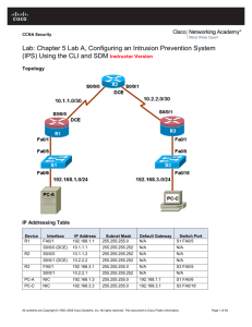 Chapter 5 Lab A: Configuring an Intrusion Prevention System (IPS