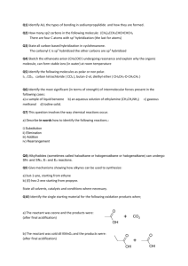 Q's Mock CHM 456 'final exam' paper #1 – alkynes and alkylhalides