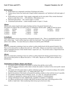 Organic handouts - Moore Chemistry