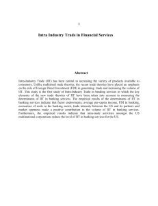 Intra-Industry Trade in Financial Services
