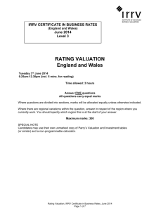 Rating Valuation Exam Paper