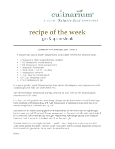 Recipe of the Week Aug 23 Gin and Spice Steak