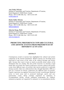 Predicting preferences toward cultural and artistic events from