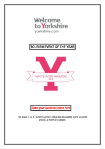 Tourism Event of the Year Award - White Rose Awards