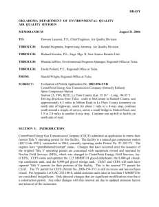 Applicable - the Oklahoma Department of Environmental Quality