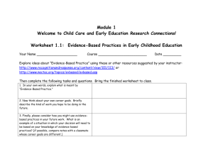 Module 1 - Child Care and Early Education Research Connections