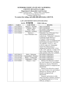 law and motion tentative rulings