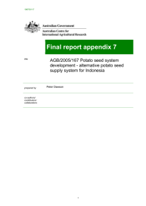 Appendix 7 - Potato seed system development alternative