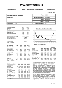 2q2007 results - Hunza Properties Berhad