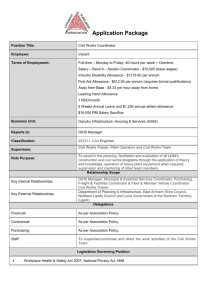Civil Works Coordinator Application Package 2011