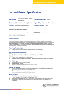 Job and Person Specification Title of Role: Contract and Network