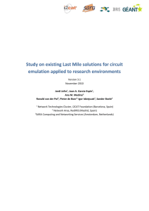 Study on existing Last Mile solutions for circuit emulation applied to