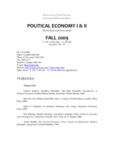 political economy i & ii