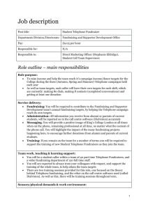 Role outline – main responsibilities