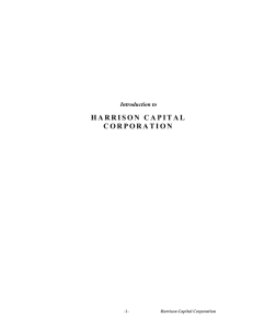 Other - Harrison Capital Corporation