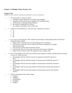 Chapter 12 Multiple Choice Practice Test