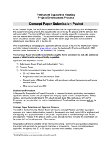 Project Concept Paper Submission Packet