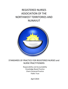 Standards - Registered Nurses Association of NT\NU