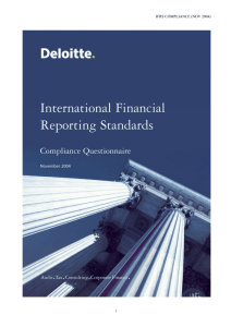INTERNATIONAL ACCOUNTING STANDARDS AND