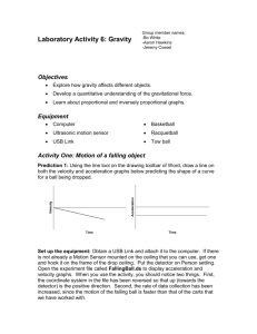 Laboratory Activity 6: Gravity