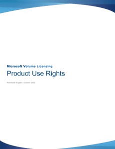 Microsoft Licensing Product Use Rights Worldwide