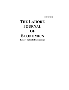 Vol.9,No.1 - Lahore School of Economics