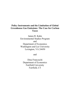 The Case for Carbon Taxes - Washington and Lee University