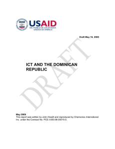 USAID and the ITC in the DR 2005