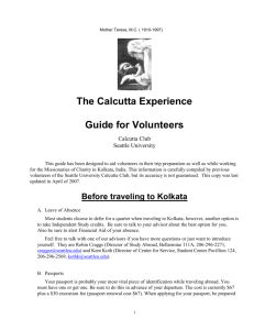 Calcutta Club Guidebook - Student Home Pages