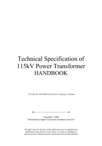 Technical Specification of 115kV Power Transformer Handbook