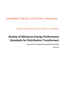 Review of Minimum Energy Performance Standards for Distribution