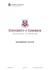 Maternity Leave - University of Limerick