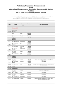 Nuclear Knowledge Document