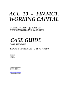 AGL 10 - FIN.MGT. WORKING CAPITAL FOR MANAGERS