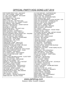 official party hog song list 2008