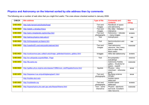 Internet sites - schoolphysics