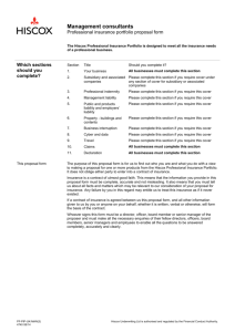 Management consultants - proposal form