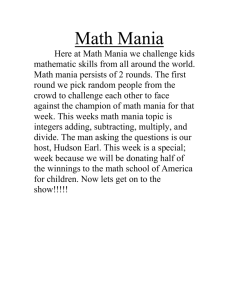 Math Mania - smythmath2011