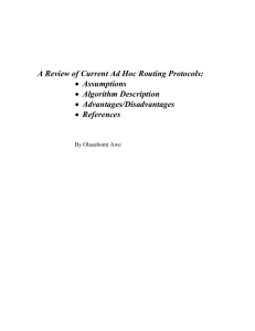 A Review of Current Ad Hoc Routing Protocols