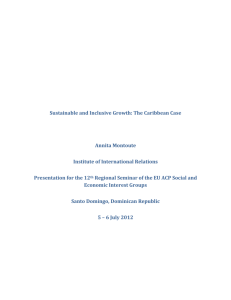 Sustainable and Inclusive Growth: The Caribbean Case