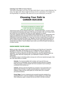 Choosing Your Path to Career Success