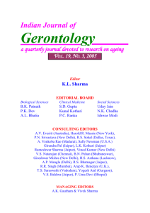 Indian Journal of - Indian Gerontological Association