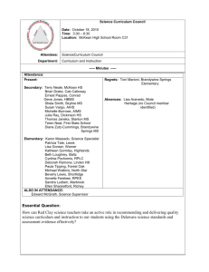 Minutes Science Curriculum Council 101810