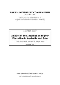 Impact of the Internet on Higher Education in