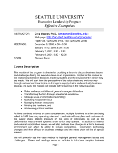 Course Requirements - Seattle University