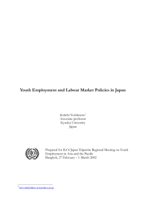 Youth Employment and Labour Market Policies in Japan– Country