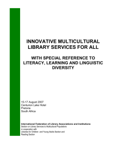 innovative multicultural library services for all