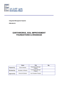 PRD-ES-012 - Earthworks, Foundations & Drainage