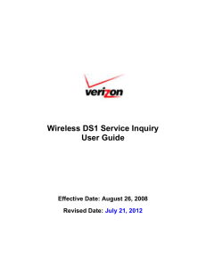 OrderByProduct - Wireless DS1 Service Inquiry User Guide