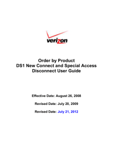 DS1 and Special Access Disconnect User Guide
